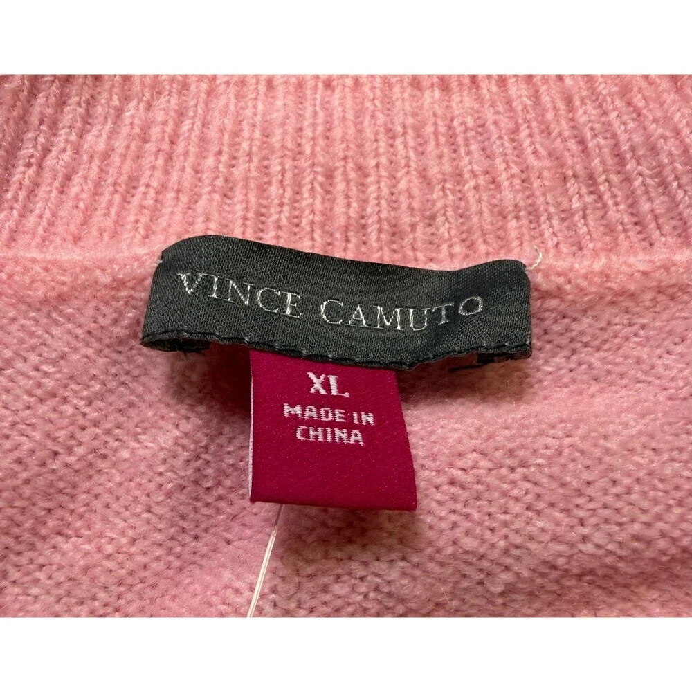 NWT Vince Camuto Valentine's Pullover Sweater Women's X-Large Pink Long Sleeve